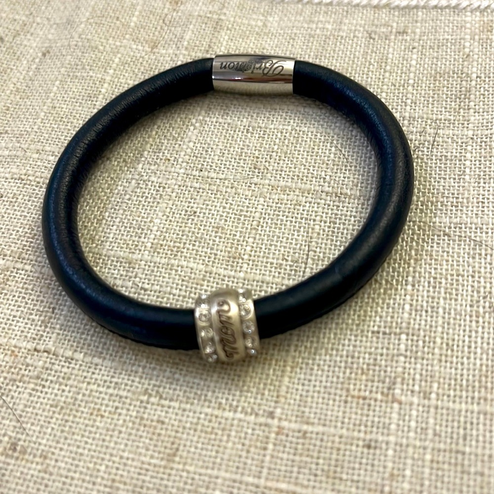 Brighton Leather Bracelet with “Mom” Charm